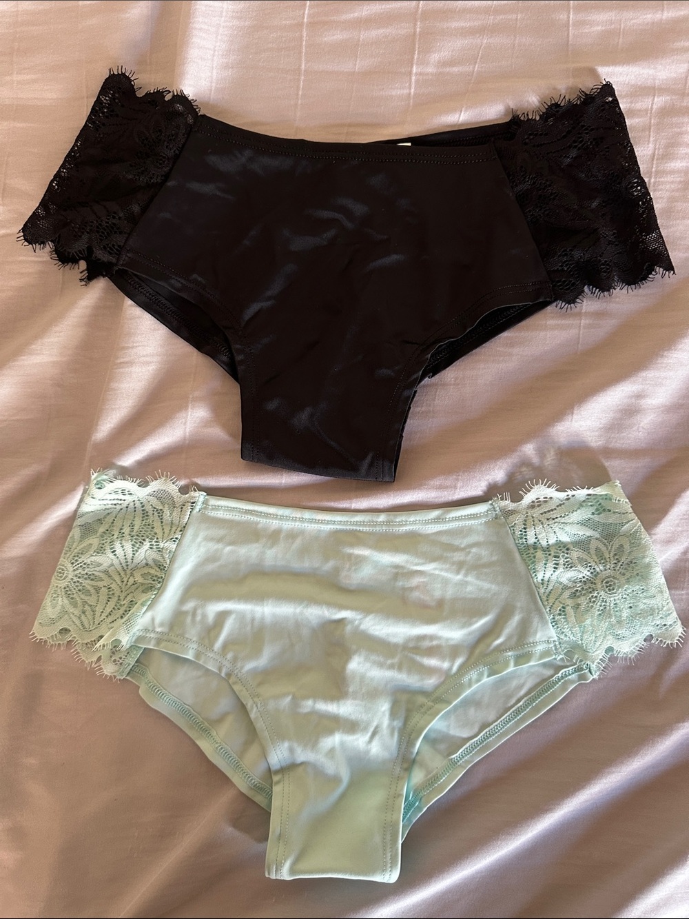 PINK extra low rise cheekster lace duo